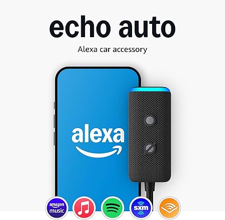 Echo Auto (newest model), works with our smartest AI assistant - Alexa+ in your car