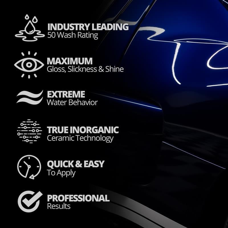 Platinum Rapid Ceramic Paint Sealant Spray - 14 oz Bottle - Maximum Gloss & Shine – Extremely Hydrophobic – Unmatched Slickness - Ceramic Spray Coating - 50 Wash Rating