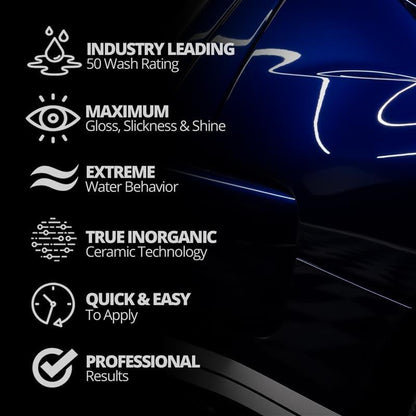 Platinum Rapid Ceramic Paint Sealant Spray - 14 oz Bottle - Maximum Gloss & Shine – Extremely Hydrophobic – Unmatched Slickness - Ceramic Spray Coating - 50 Wash Rating