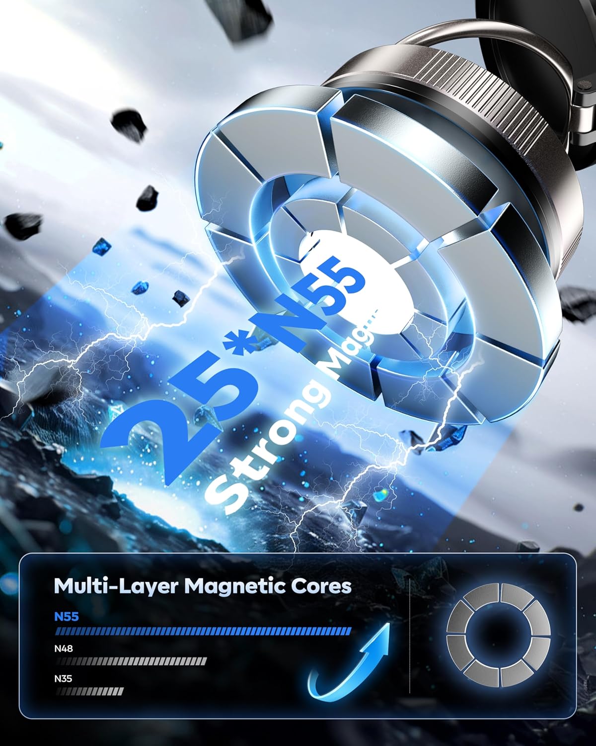 Vacuum Magnetic Phone Holder for Car,2800gf Strong Magnetic Phone Mount,360° Adjustable & Reinforced Suction Cup for Dashboard/Gym/Mirror,Car Phone Holder Compatible with iPhone Android(Black)