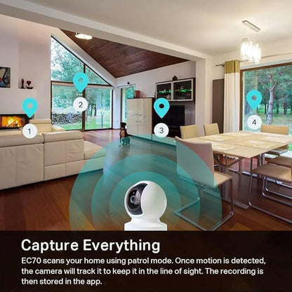 Kasa Indoor Pan/Tilt Smart Security Camera, 1080p HD Dog-Camera,2.4GHz with Night Vision,Motion Detection for Baby and Pet Monitor, Cloud & SD Card Storage, Works with Alexa& Google Home (EC70), White