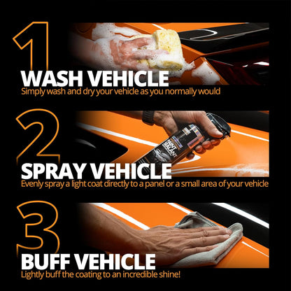 Platinum Rapid Ceramic Paint Sealant Spray - 14 oz Bottle - Maximum Gloss & Shine – Extremely Hydrophobic – Unmatched Slickness - Ceramic Spray Coating - 50 Wash Rating