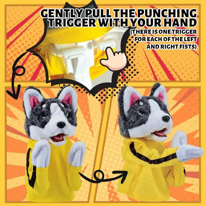 A-Da! Animal Boxing Interactive Hand Puppet – Playful Husky Plush Toy for Kids’ Interactive Fun 🐶🥊