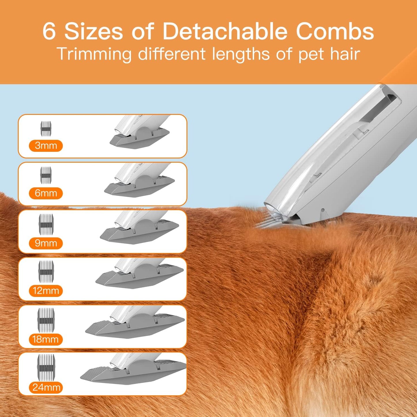 AIRROBO Dog Grooming Vacuum, Dog Grooming Kit,12000Pa Strong Pet Vacuum, 2L Large Capacity Vacuum for Shedding Grooming Hair, Quiet,PG100