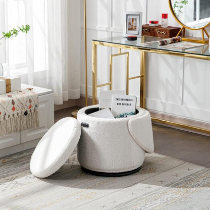 🔥 50% Off! Chairus 3-in-1 Swivel Vanity Stool – Chic Seating with Hidden Storage & Smooth 360° Rotation 🪑