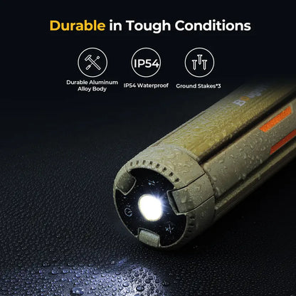 BougeRV 15600mAh Rechargeable Camping Light – Portable Outdoor Lantern with Stretchable Tripod for Camping, Hiking & Emergencies